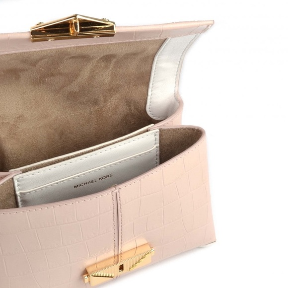 Michael Kors Extra Small Crocodile Embossed Leather Crossbody Bag - Picture 4 of 5